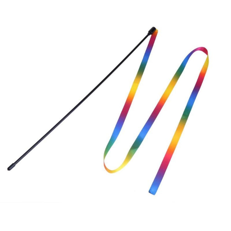 Cat Toy Rainbow Cloth Strip Funny Cat Stick, Rainbow Cloth Strip