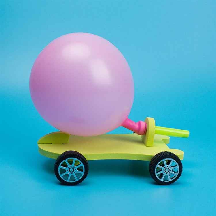 3 PCS DIY Balloon Recoil Car Creative Scientific Children Educational Reaction Car