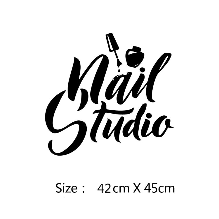 Nail Studio Window PVC Carved Stickers, Nail Studio Window
