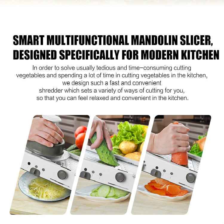 Multifunctional Long Stainless Steel Grater Slicer Chopper Crusher