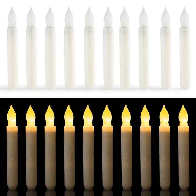 12 PCS/ Box LED Electronic Candle Light Flameless Candle Light Long Rod Christmas Candle