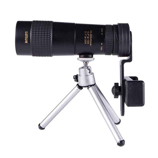 LUXUN 10-30x40 Single-Cylinder HD High-Power Telescope Mobile Phone Mini Telescope