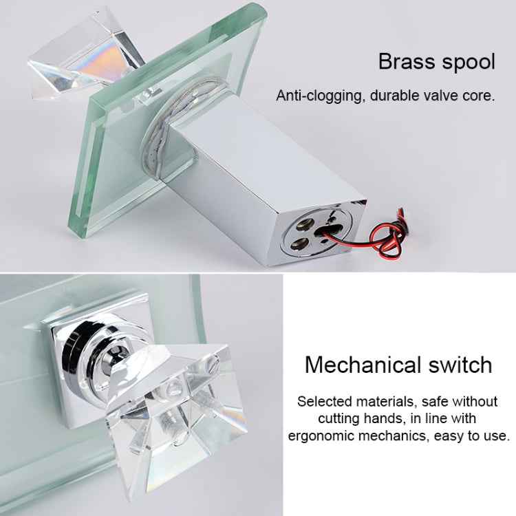 LED Waterfall Faucet Colorful Temperature Control Color-changing Anti-scalding Faucet