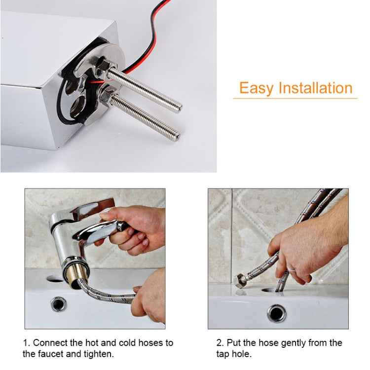 LED Waterfall Faucet Colorful Temperature Control Color-changing Anti-scalding Faucet