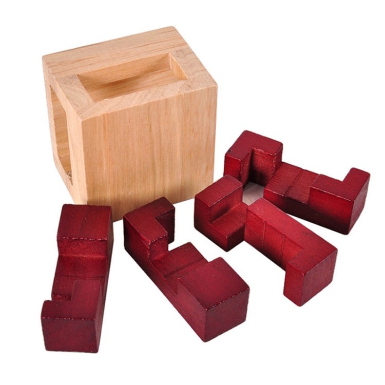 Wooden Adults Kids Educational Toy Kongming Lock Oak Luban Lock, Kongming Lock