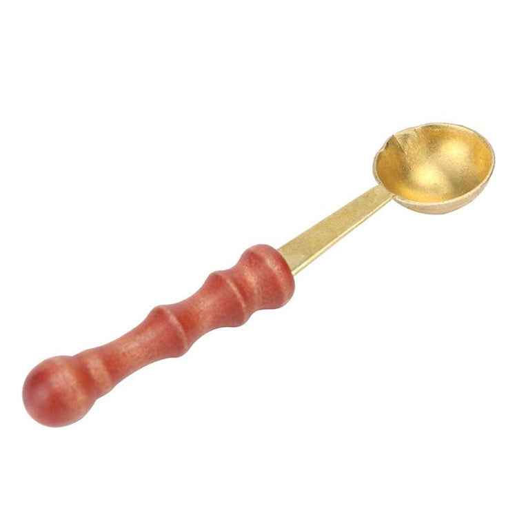 Retro Seal Fire Paint Seal Spoon Wooden Melting Wax Dedicated Measuring Spoon