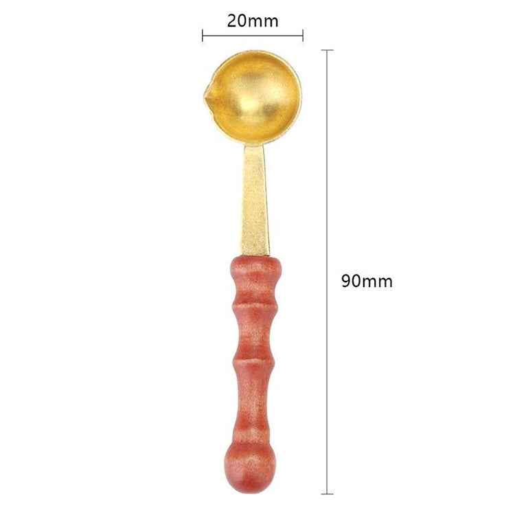 Retro Seal Fire Paint Seal Spoon Wooden Melting Wax Dedicated Measuring Spoon