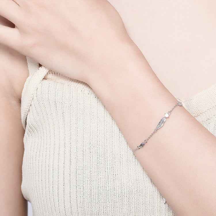 Feather Bracelet S925 Sterling Silver Lady Bracelet