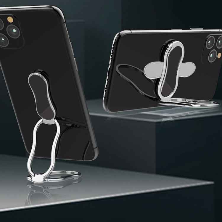 Metal Car Mobile Phone Folding Bracket Ring Buckle Paste Bracket,Style: