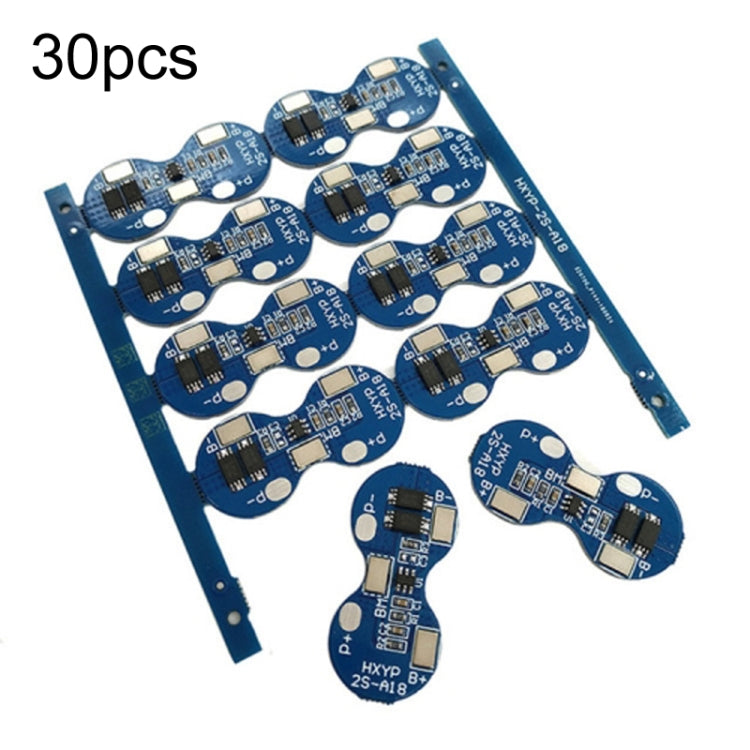 30 PCS 4A 2-Tandem 7.4V / 8.4V 18650 Lithium Battery Protection Board, Anti-Overcharge, Anti-Overdischarge