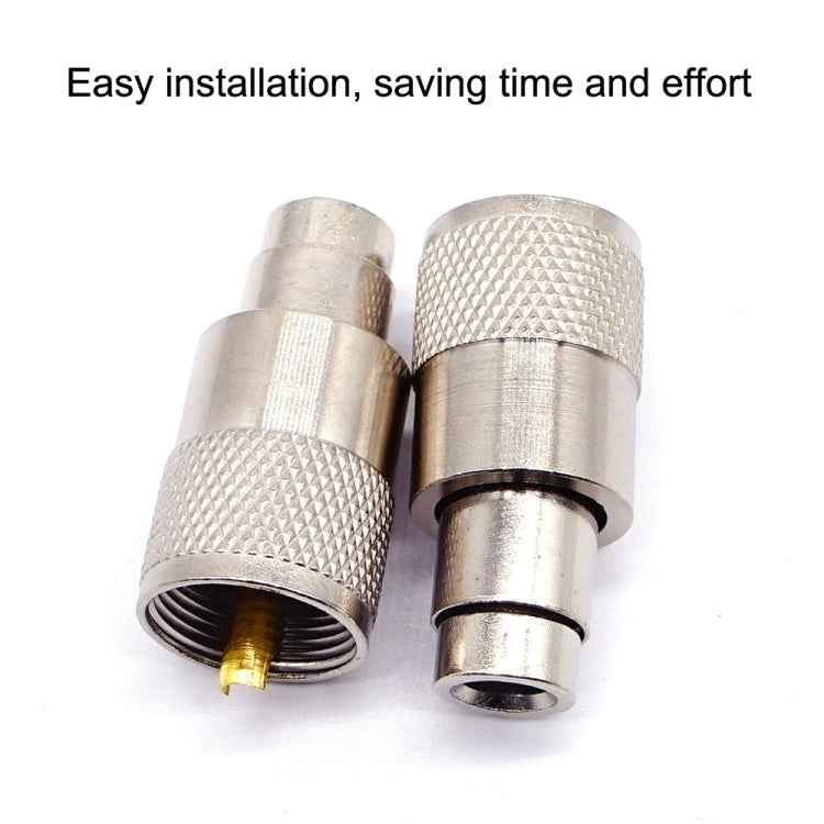 10pcs UHF Male PL259 Connector RG8 / RG58 Cable Lug Antenna Connector