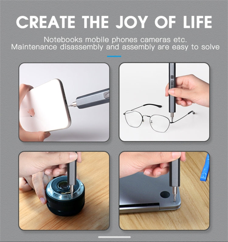 51 In 1 Rechargeable Mini Electric Screwdriver Set With 3LED Lighting