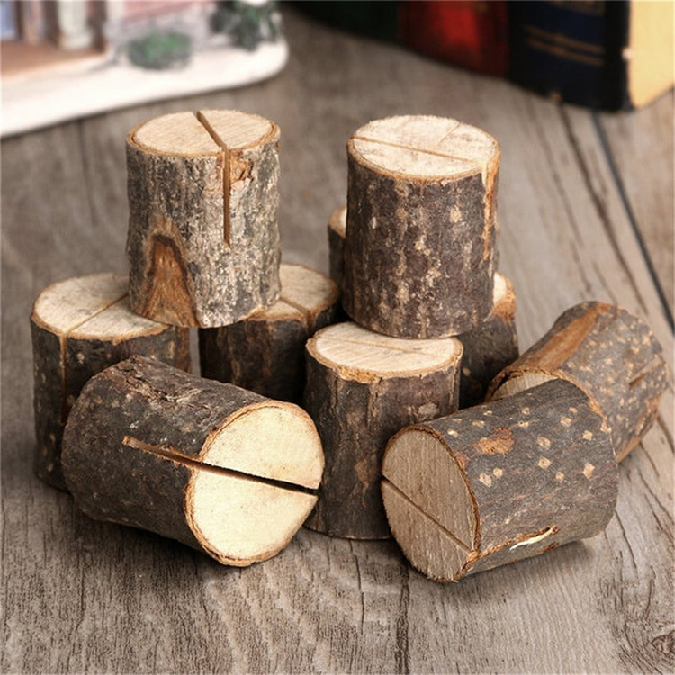 10 PCS Log Stump Nnote Holder Photo Clip Creative Home DIY Decorative Ornaments Shooting Props