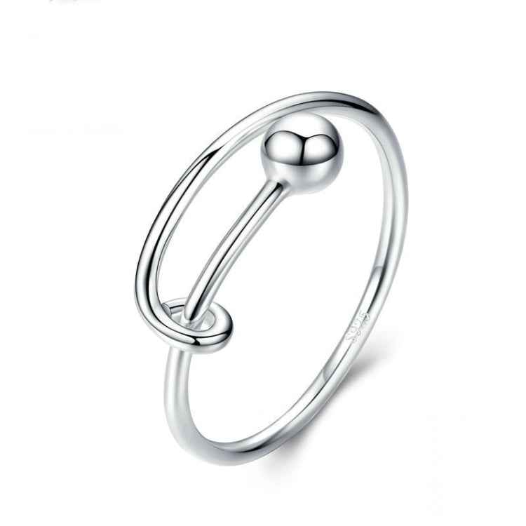 S925 Sterling Silver Ring Platinum Plated Open Ring