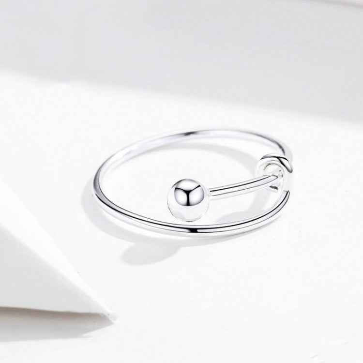 S925 Sterling Silver Ring Platinum Plated Open Ring