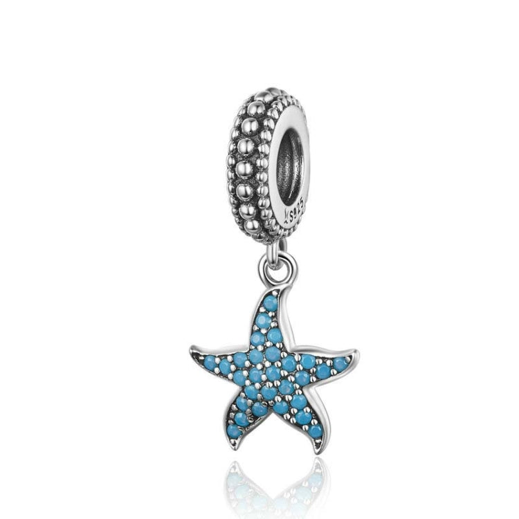 925 Sterling Silver Starfish Pendant Charm Women DIY Bracelet Accessories, SCC1210