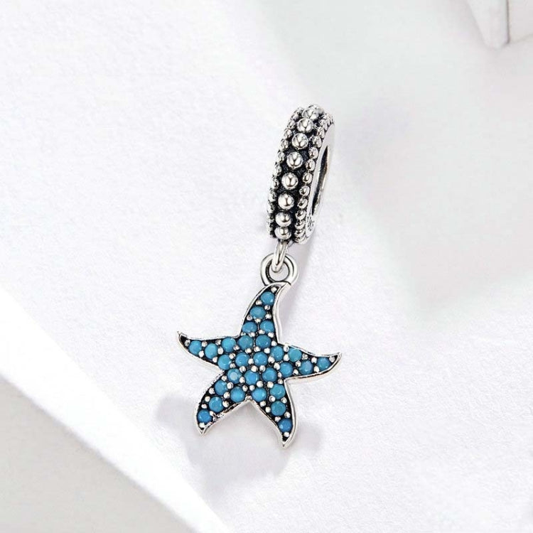 925 Sterling Silver Starfish Pendant Charm Women DIY Bracelet Accessories, SCC1210