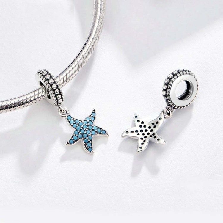 925 Sterling Silver Starfish Pendant Charm Women DIY Bracelet Accessories, SCC1210