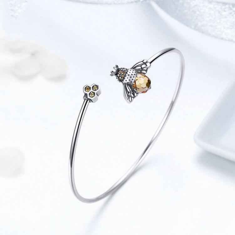 Bee Story S925 Sterling Silver Bracelet Female Personality Diamond Bracelet