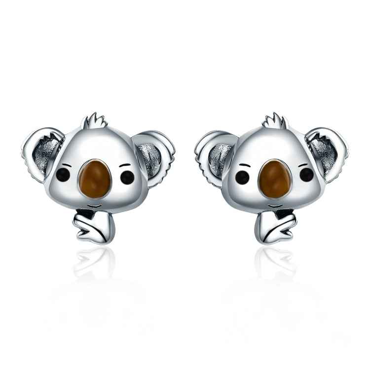 Koala Sterling Silver Ladies Gemstone Earrings, SCE381
