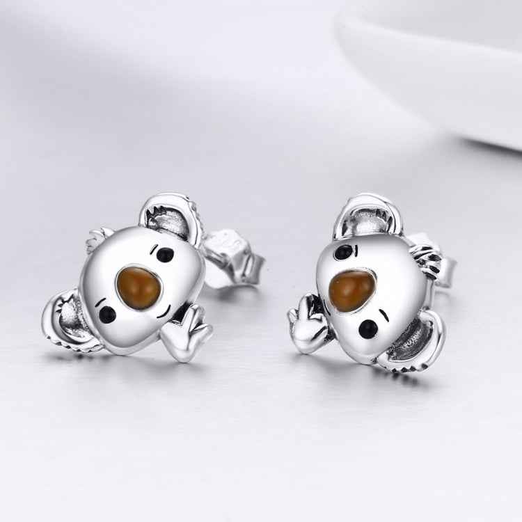 Koala Sterling Silver Ladies Gemstone Earrings