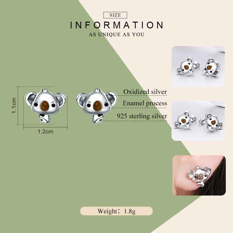 Koala Sterling Silver Ladies Gemstone Earrings