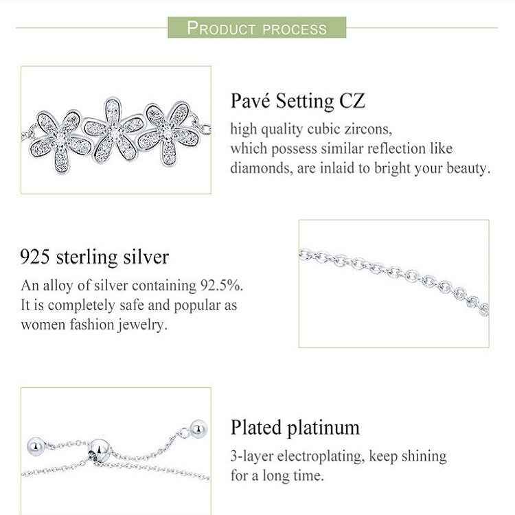 S925 Daisy Lady Sterling Silver Bracelet