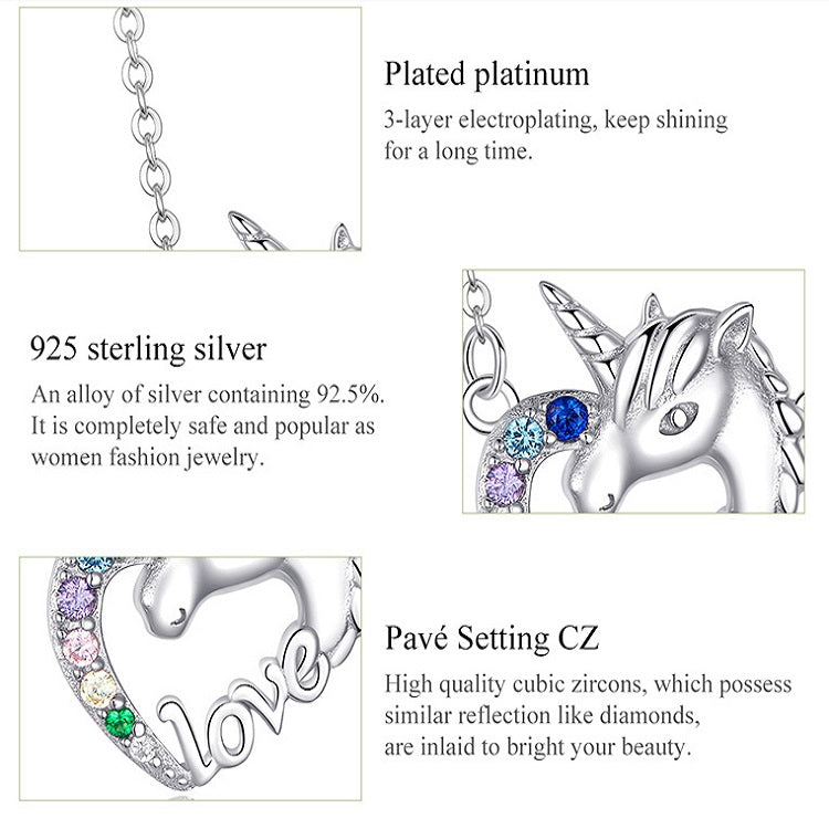 S925 Sterling Silver Necklace Cute Animal Necklace