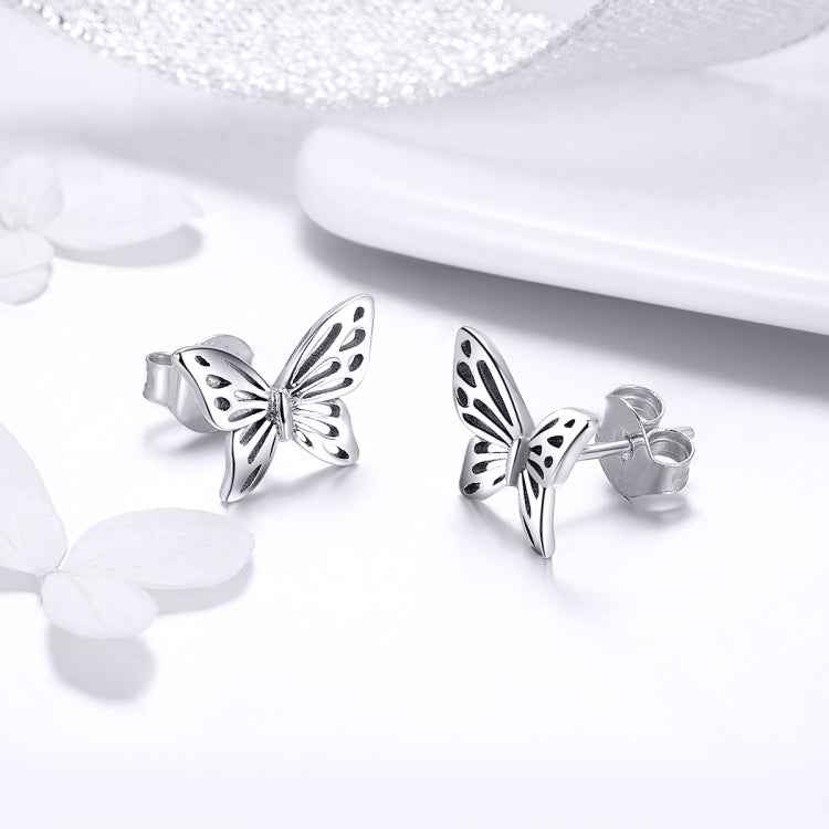 S925 Sterling Silver Butterfly Earrings