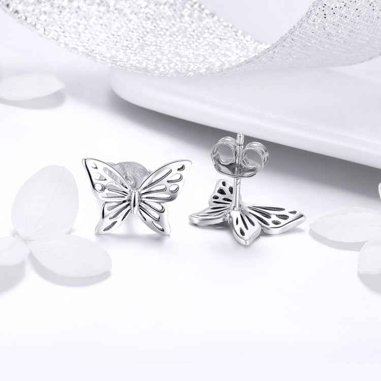 S925 Sterling Silver Butterfly Earrings