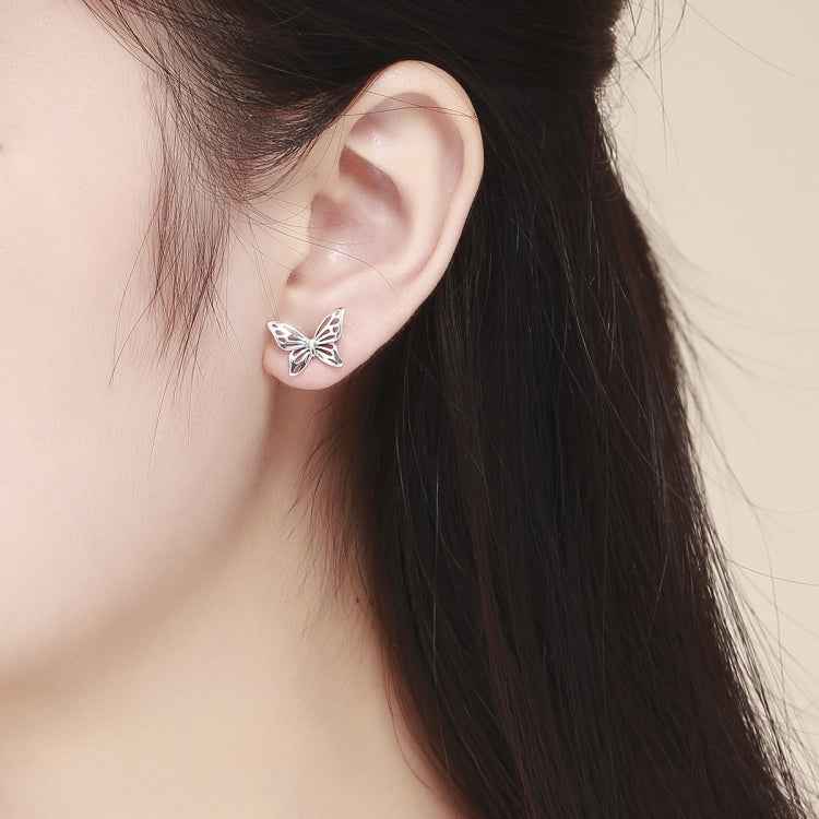 S925 Sterling Silver Butterfly Earrings