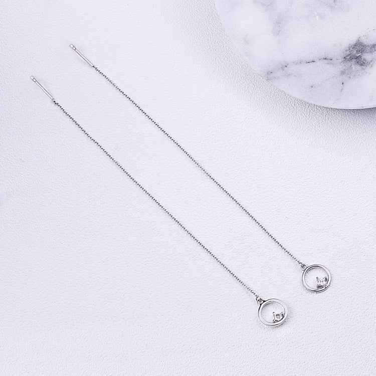 Valentine Day Gift Simple S925 Sterling Silver Stud Earrings