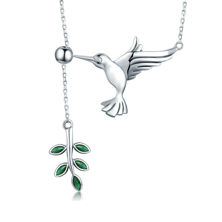 Hummingbird Greetings S925 Sterling Silver Necklace Zirconia Necklace, SCN217