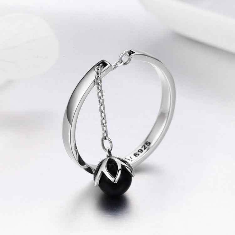S925 Sterling Silver Open Pearl Ring