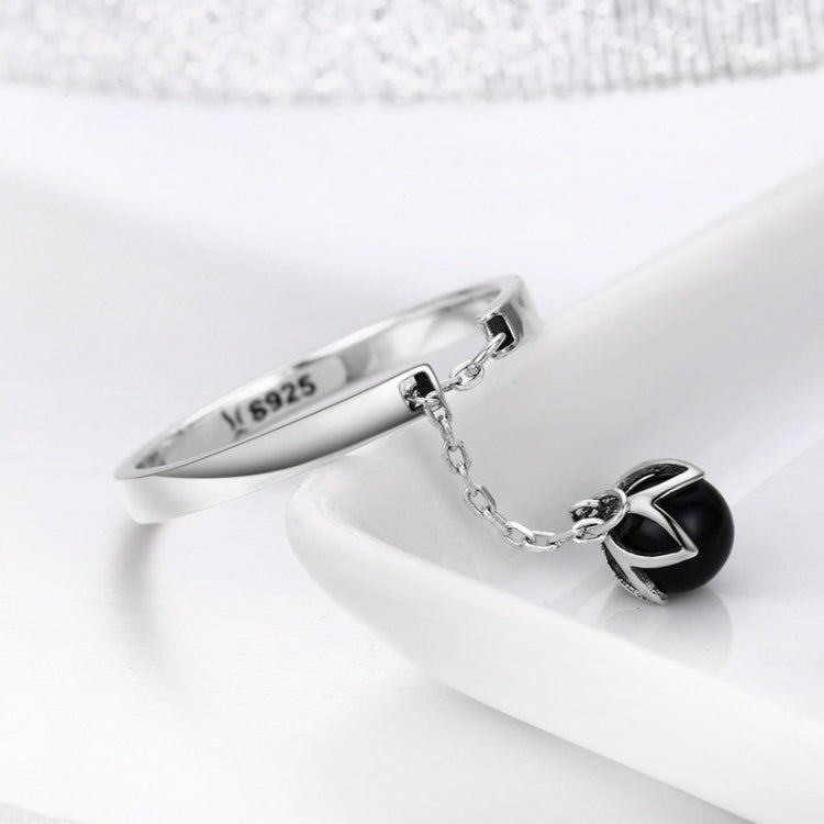 S925 Sterling Silver Open Pearl Ring