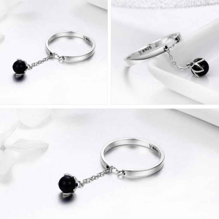 S925 Sterling Silver Open Pearl Ring