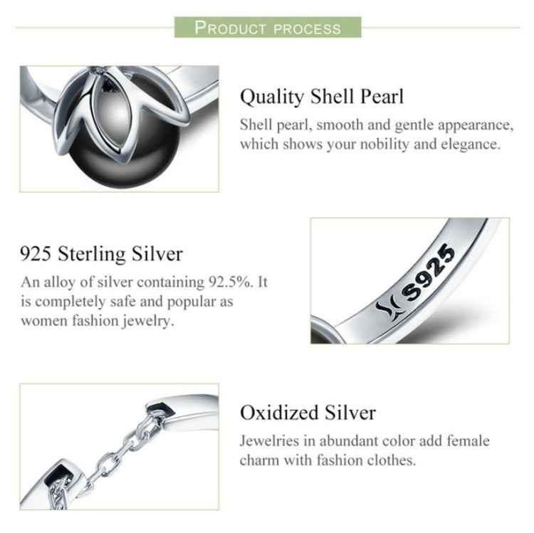 S925 Sterling Silver Open Pearl Ring