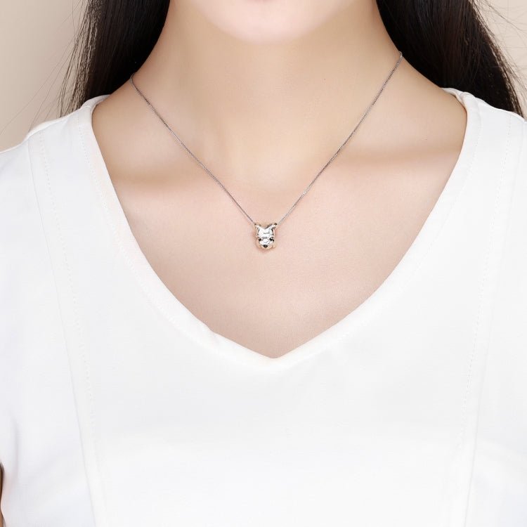 S925 Sterling Silver Beads Cute Schnauzer Platinum Plated Accessories Pendant Loose Beads, SCC835