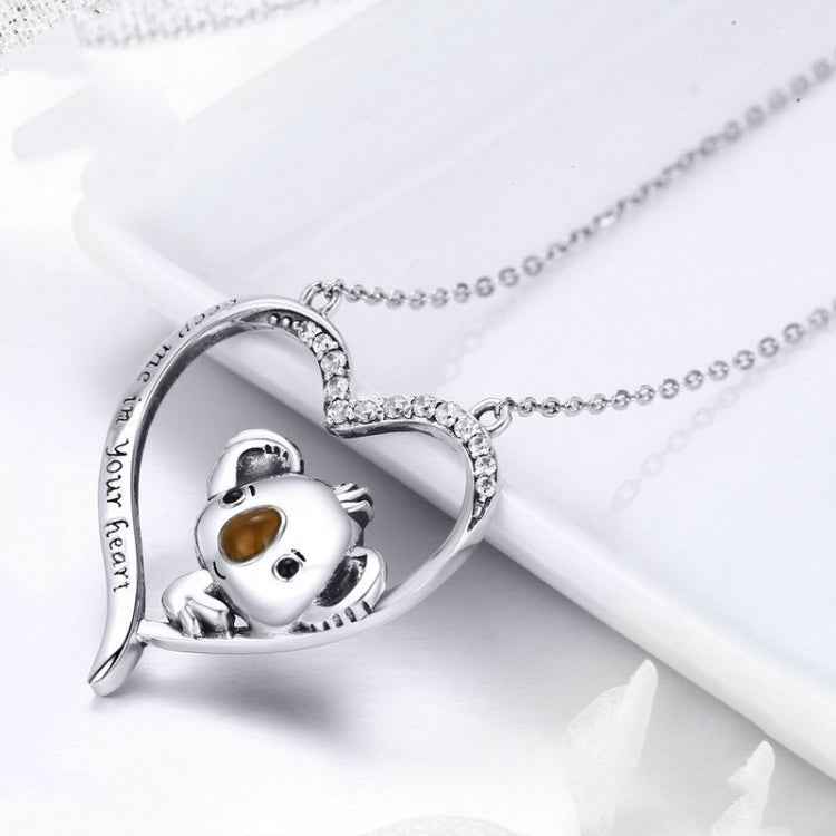 Cute Koala S925 Sterling Silver Lady Necklace