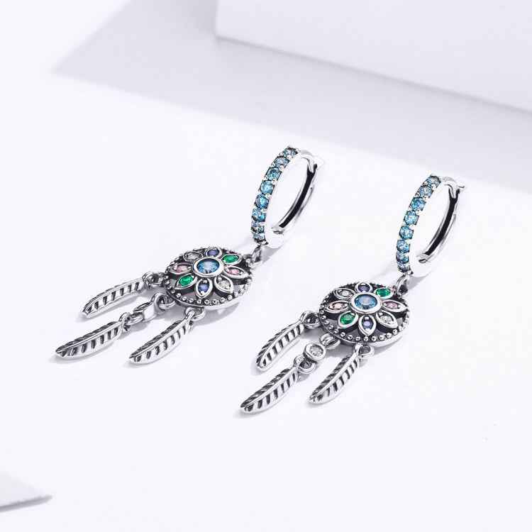 S925 Sterling Silver Retro Long Tassel Earrings