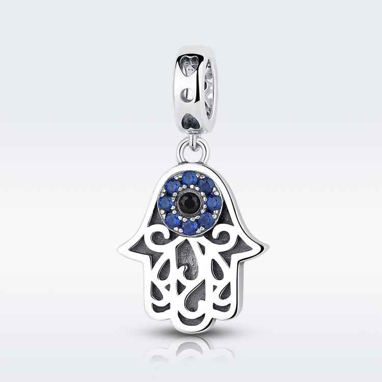 S925 Sterling Silver Beads Evil Eye God Hand Personality Charm