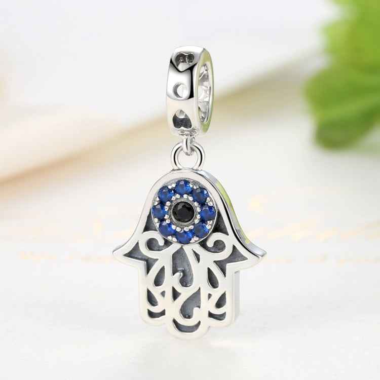 S925 Sterling Silver Beads Evil Eye God Hand Personality Charm