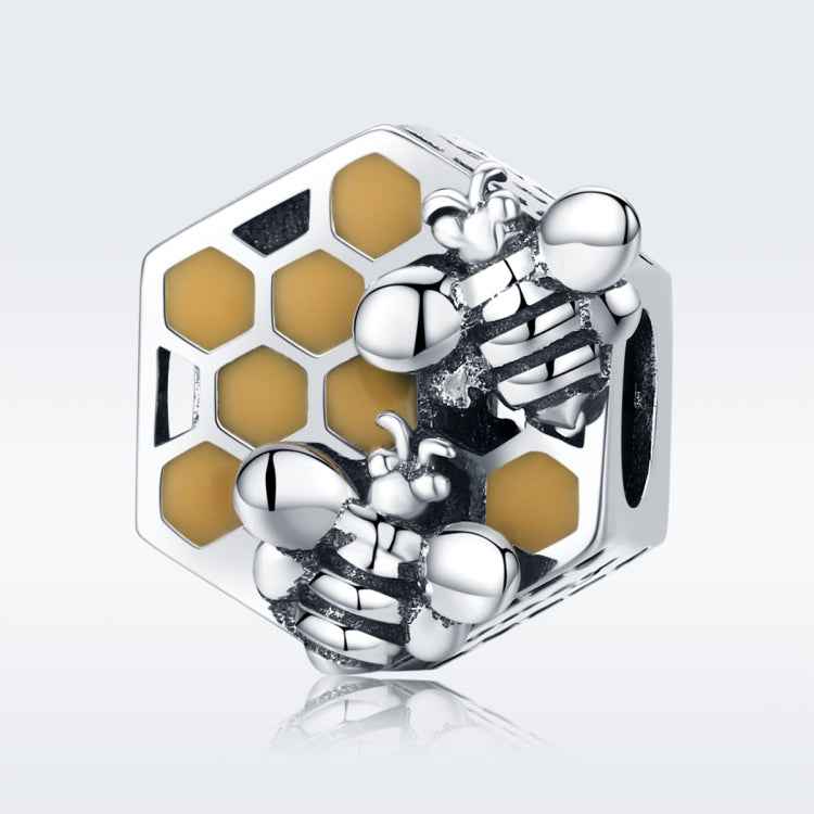 DIY Beaded Bracelet Accessories S925 Sterling Silver Personalized Bee Hive Bead Accessories