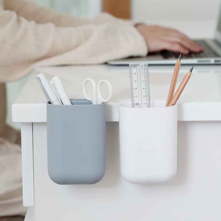 Sticky Pen Holder Desktop Can Hang Pen Case Office Stationery Storage And Sorting Box Random Colour