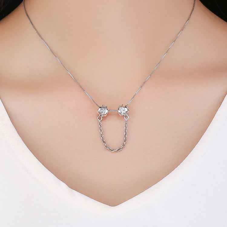 S925 Sterling Silver Little Cute Personality All-match Safety Chain