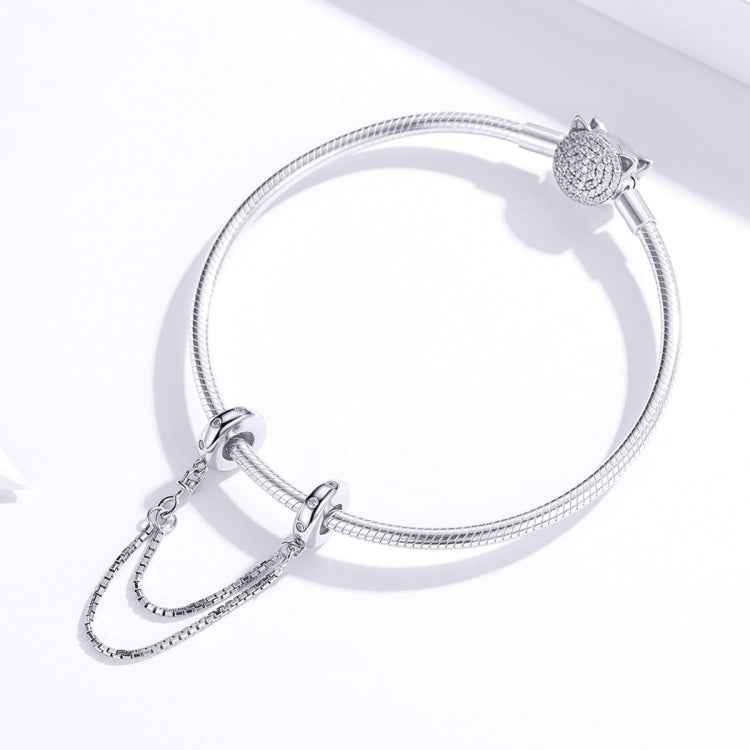 S925 Sterling Silver Simple Two-layer Chain Safety Chain DIY Bracelet Accessories