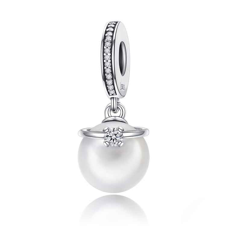 S925 Sterling Silver Elegant Pearl Charm DIY Bracelet Accessories