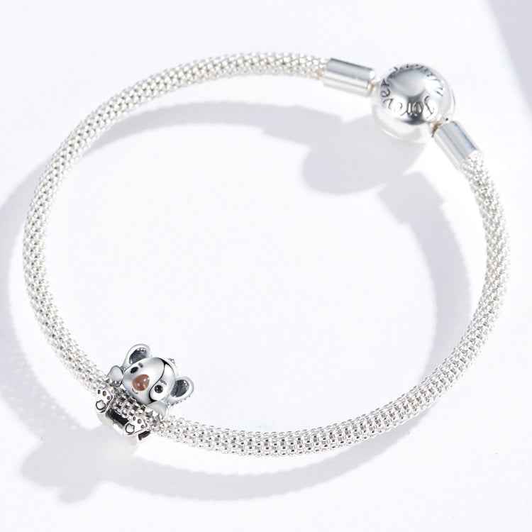 S925 Sterling Silver Cute Koala Animal Bead DIY Bracelet Accessory