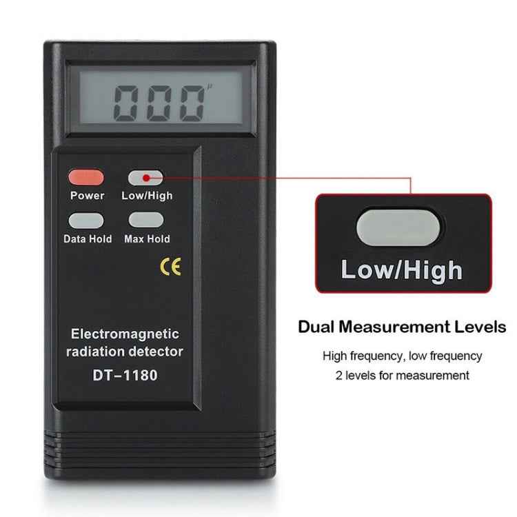 DT-1180 Electromagnetic Radiation Detector Measuring Range 50-1999V/M Electromagnetic Wave Radiation Protection Detector