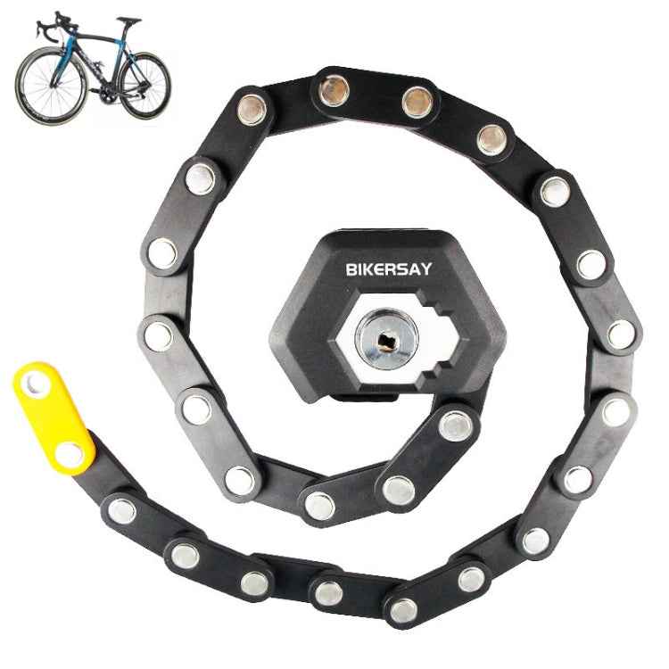 BIKERSAY BK001 Bicycle Folding Lock Anti-theft Anti-cutting Mountain Bike Burger Lock